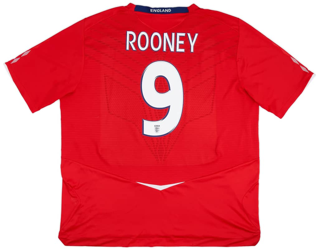 2008-10 England Away Shirt Rooney #9 - 6/10 - (XXL)