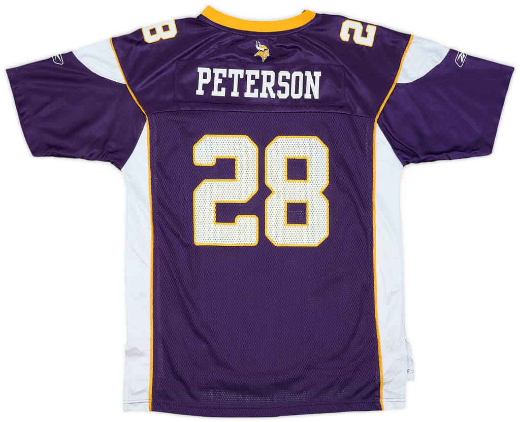 2008-11 Minnesota Vikings Peterson #28 Reebok On Field Home Jersey - 9/10 - (XL.Boys)