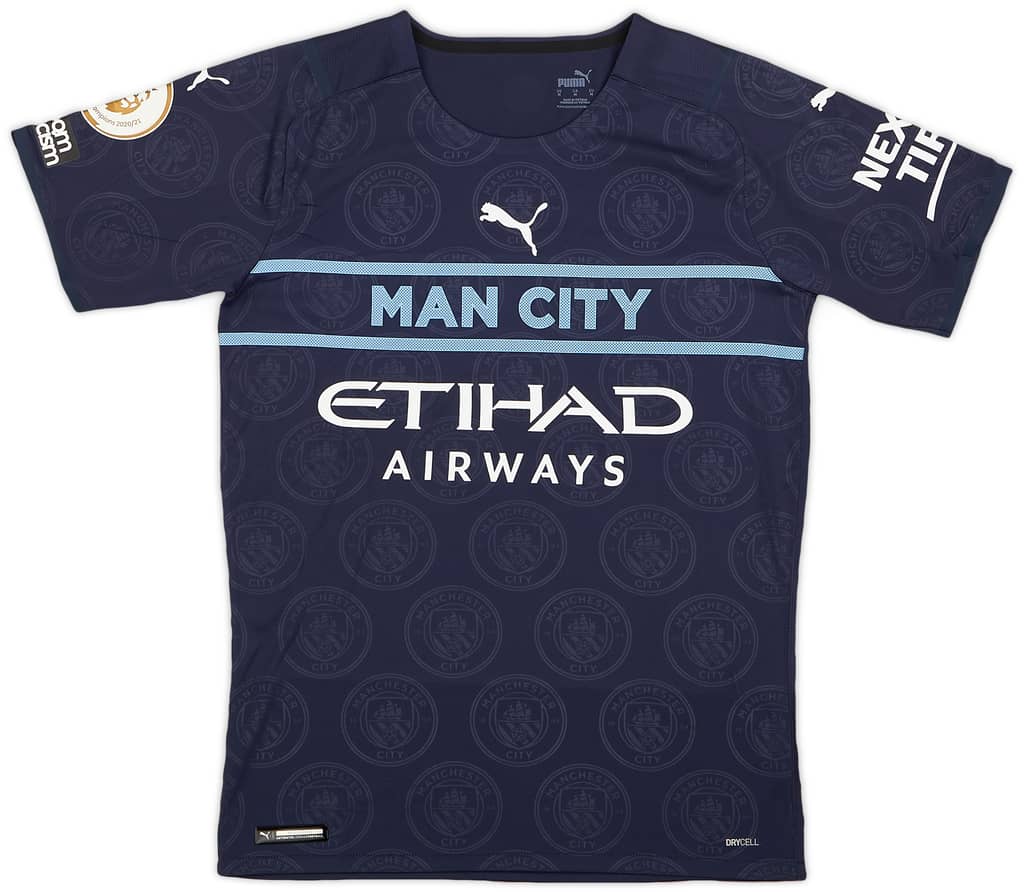 2021-22 Manchester City Match Issue Third Shirt Stones #5