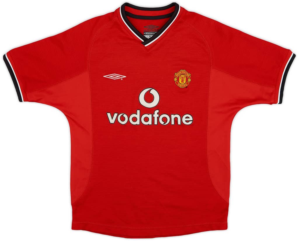 2000-02 Manchester United Home Shirt - 8/10 - (S.Boys)
