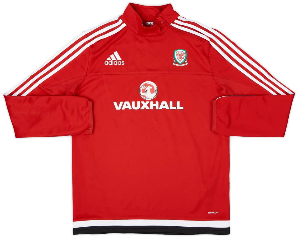 2015-16 Wales adidas 1/4 Zip Drill Top - 8/10 - (L.Boys)