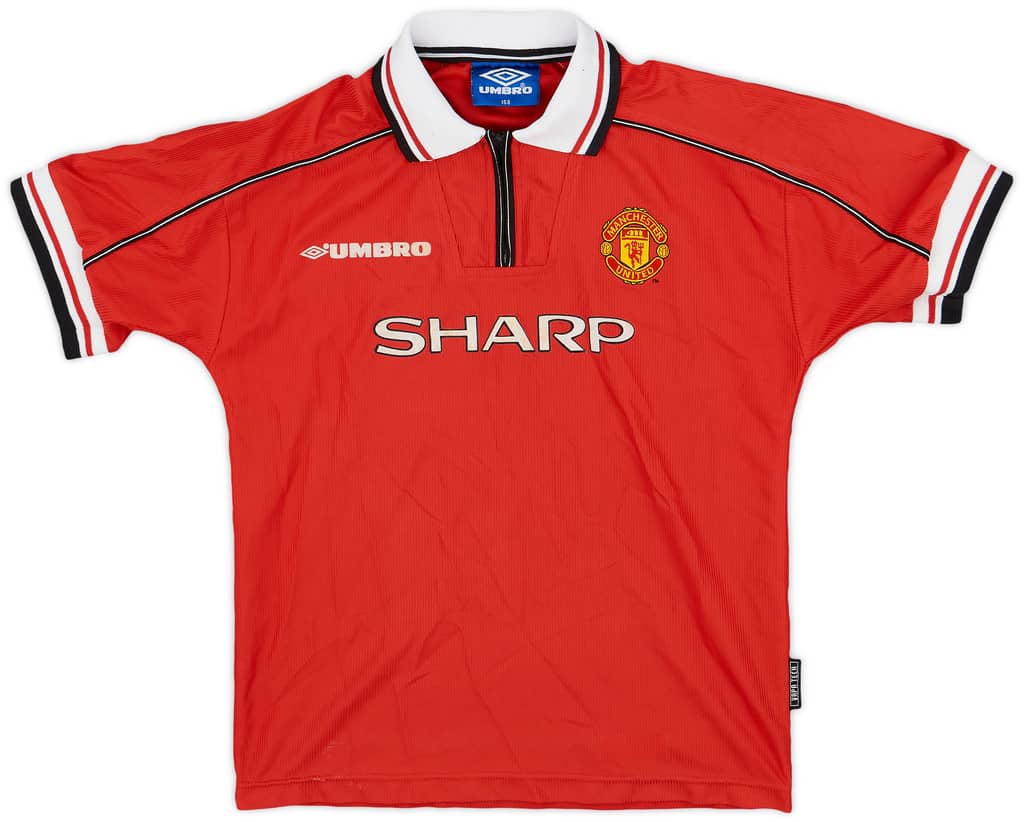 1998-00 Manchester United Home Shirt - 6/10 - (L.Boys)