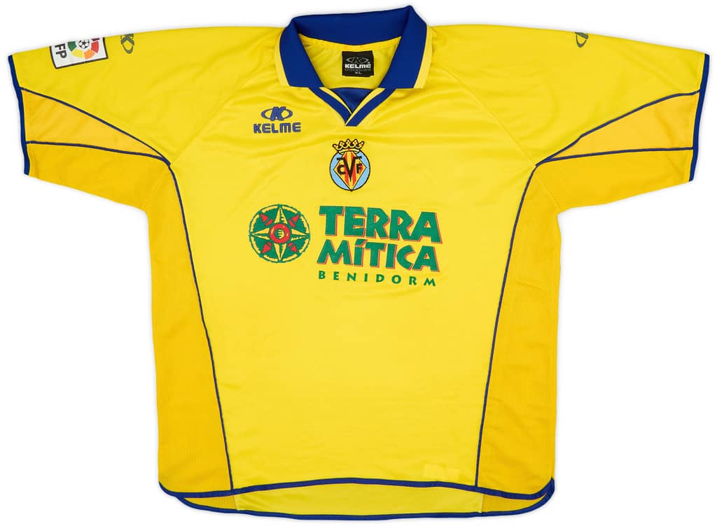2002-03 Villarreal Match Issue Home Shirt #4