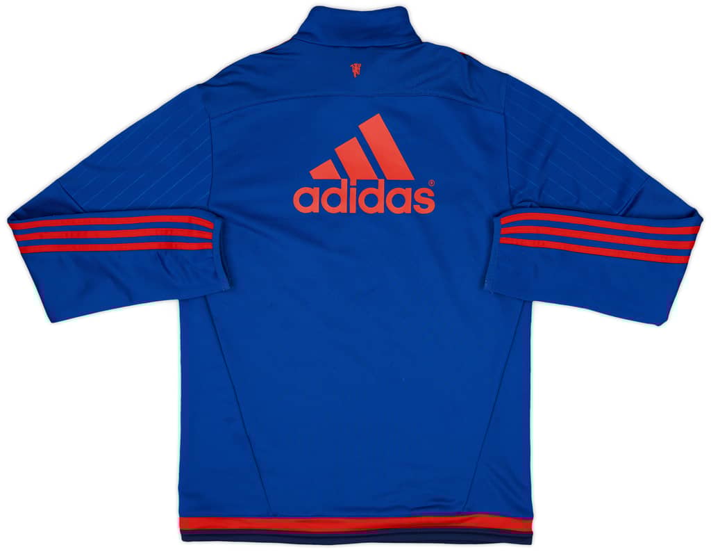 2015-16 Manchester United adidas 1/4 Zip Training Top - 9/10 - (S)