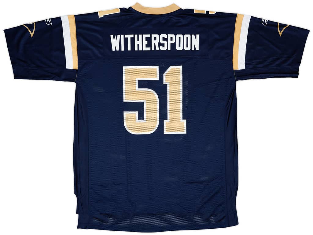 2006 St Louis Rams Witherspoon #51 Reebok On Field Home Jersey - 9/10 - (XL)
