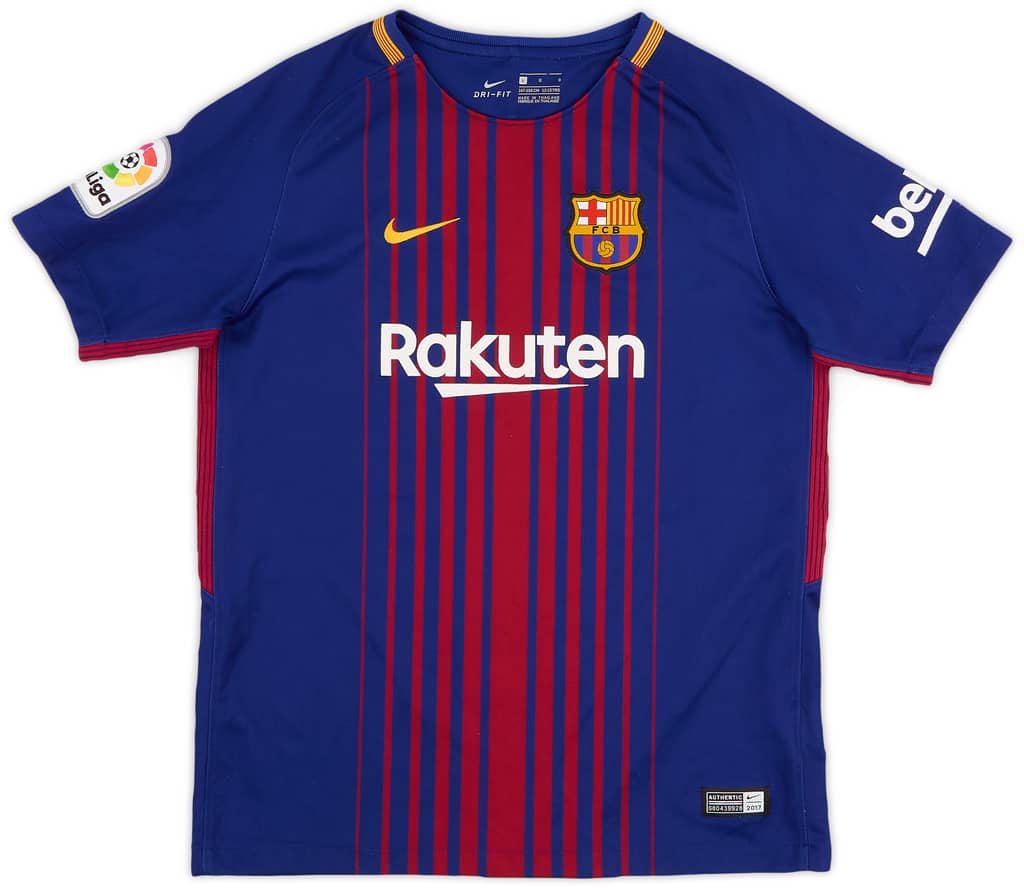 2017-18 Barcelona Home Shirt - 8/10 - (L.Boys)