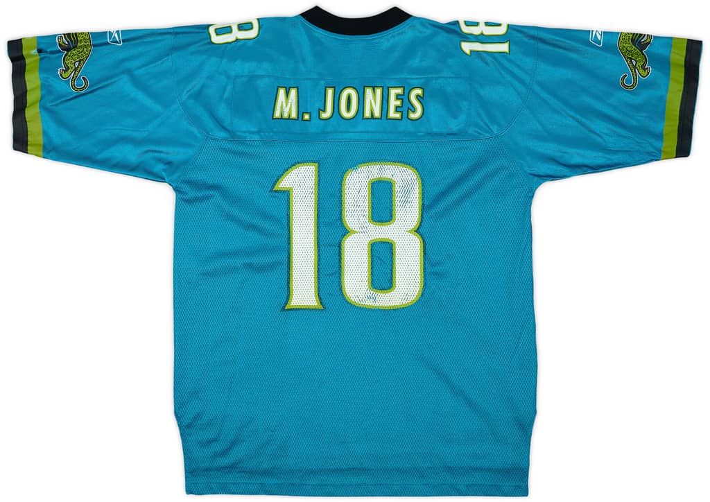 2005-06 Jacksonville Jaguars M.Jones #18 Reebok On Field Home Jersey - 3/10 - (L)
