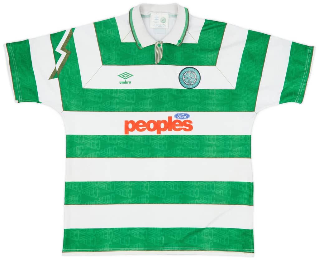 1991-92 Celtic Home Shirt - 8/10 - (XXL)