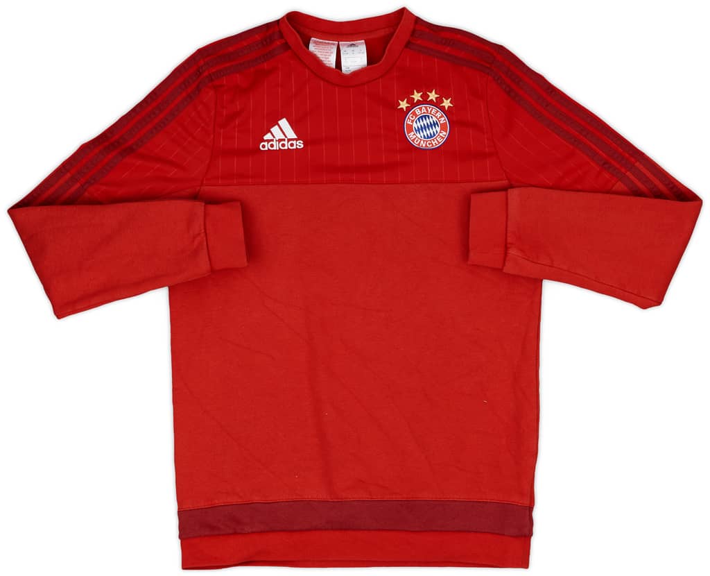 2015-16 Bayern Munich adidas Sweat Top - 8/10 - (XL.Boys)
