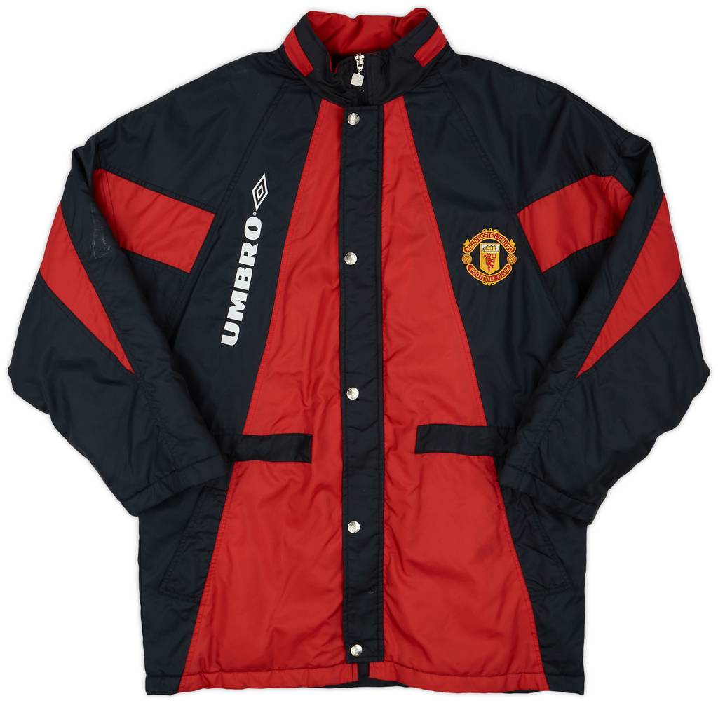 1992-93 Manchester United Umbro Padded Bench Coat - 7/10 - (L)