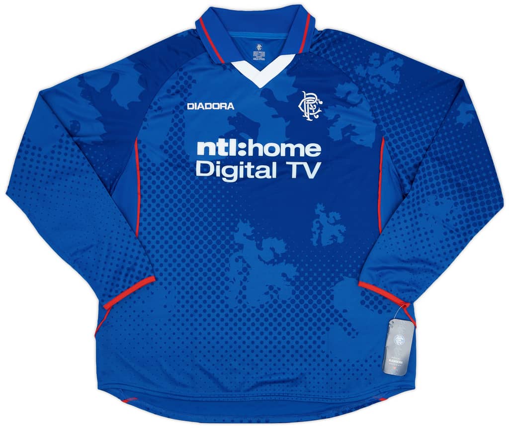 2002-03 Rangers Home L/S Shirt (XL)