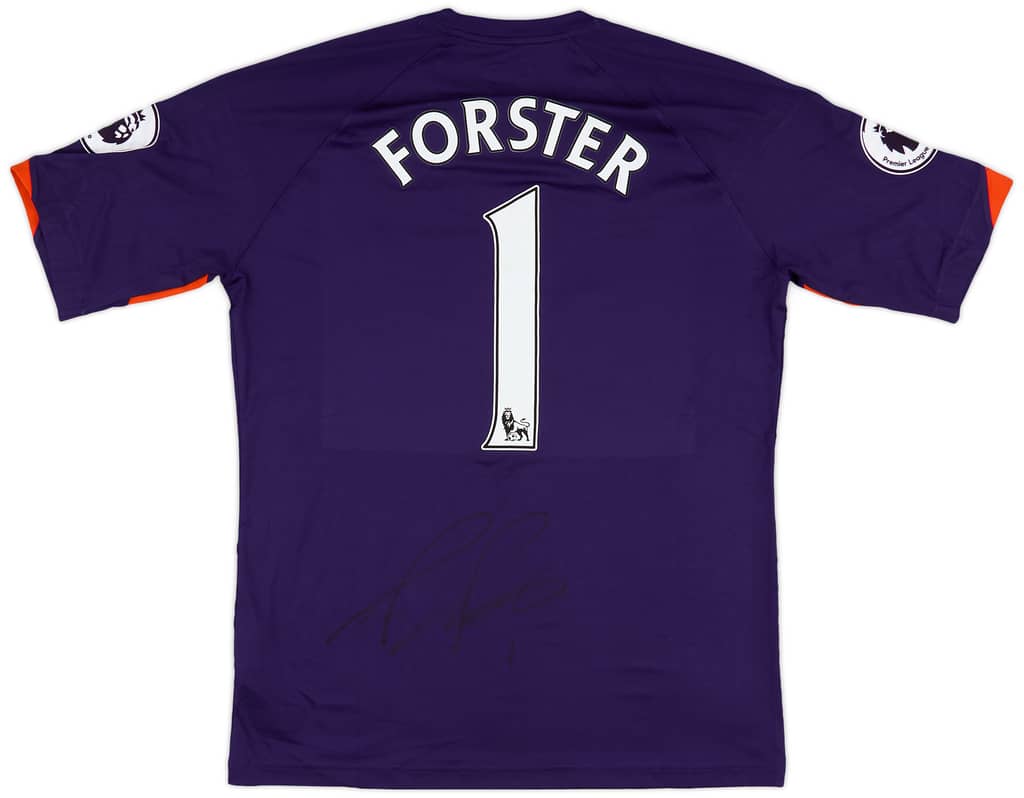 2016-17 Southampton Match Issue Signed GK Shirt Forster #1