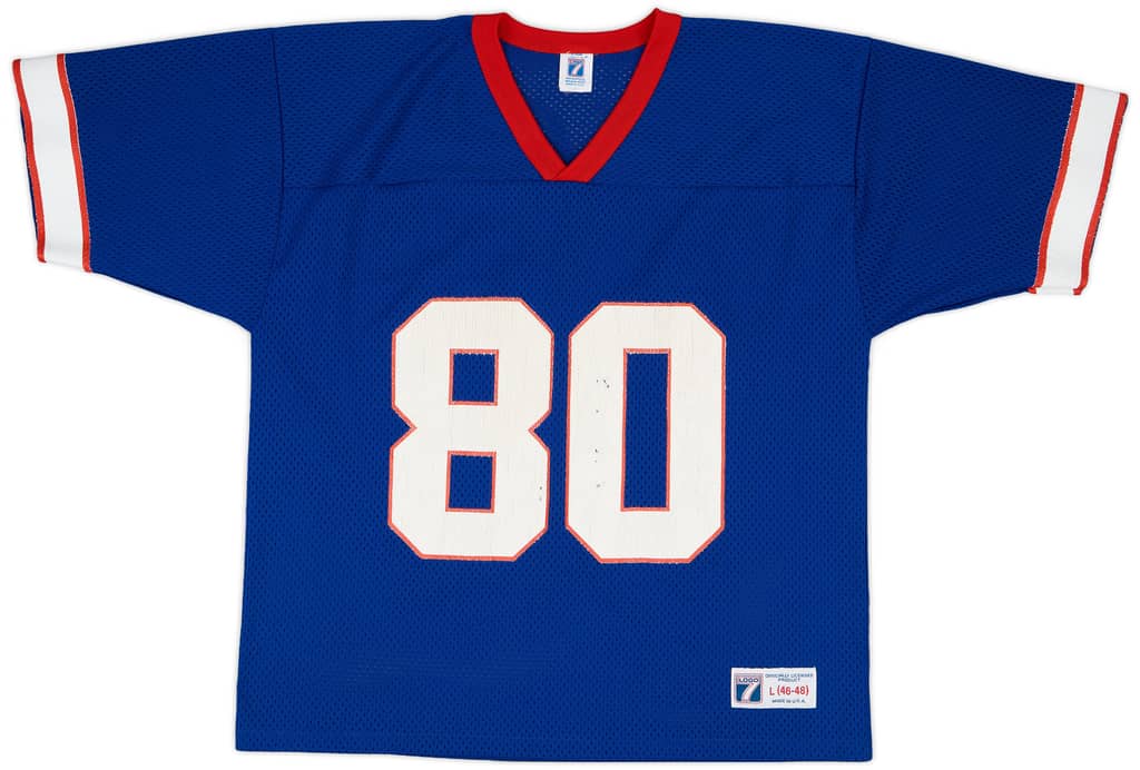 1996 Buffalo Bills Moulds #80 Logo 7 Home Jersey - 5/10 - (L)