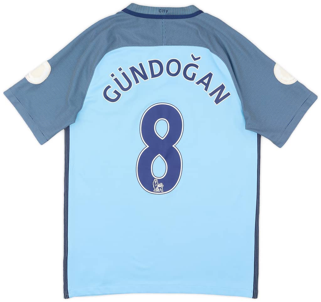 2016-17 Manchester City Home Shirt Gundogan #8 - 5/10 - (S)