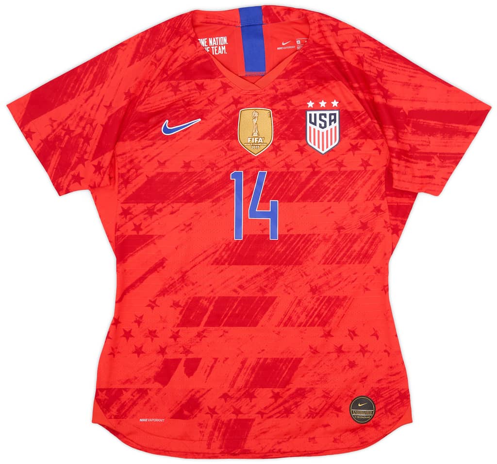 2019 USA Women's Match Issue Away Shirt Sonnett #14