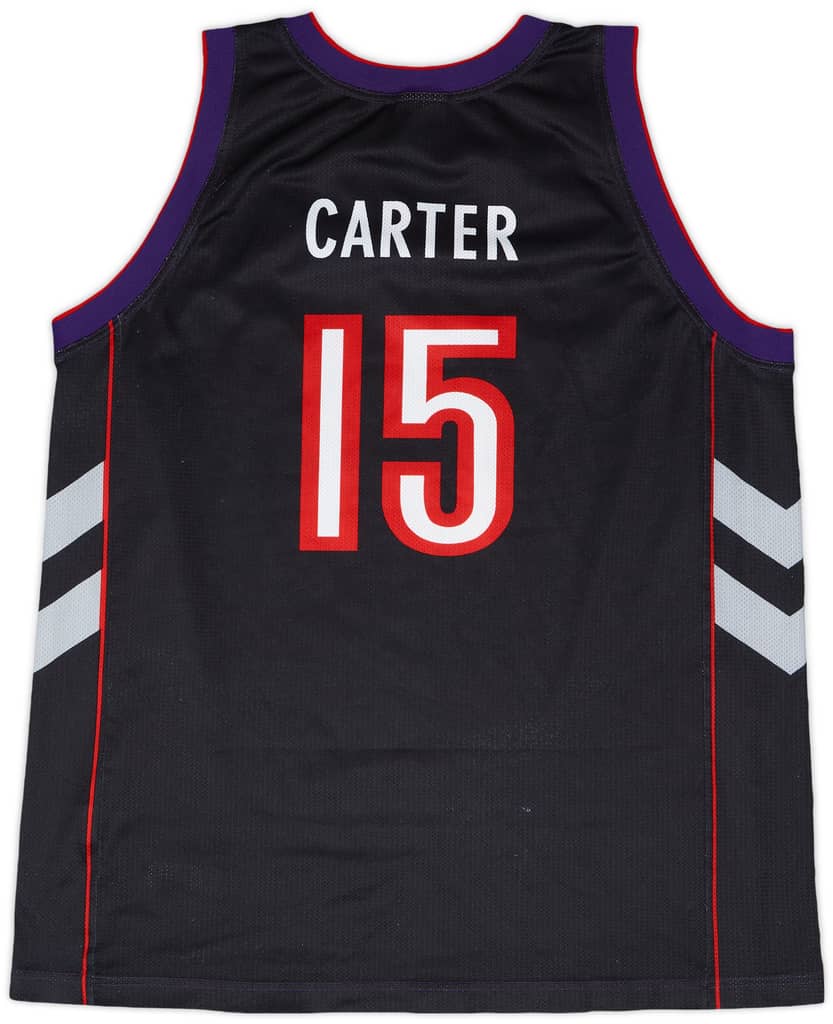 1999-03 Toronto Raptors Carter #15 Champion Away Jersey - 9/10 - (XL)