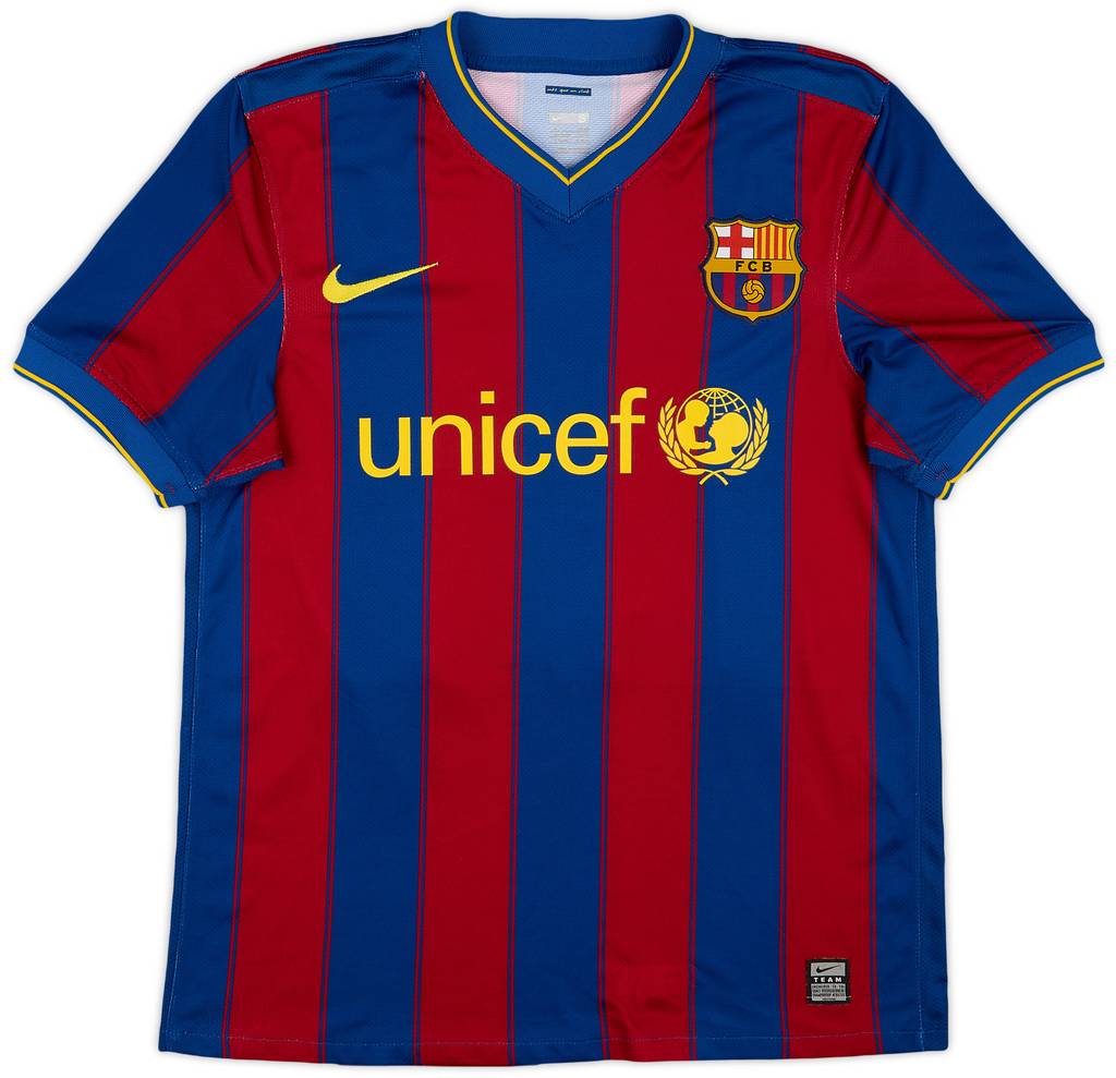 2009-10 Barcelona Player Issue Home Shirt Jeffren #20 - 7/10 - (S)