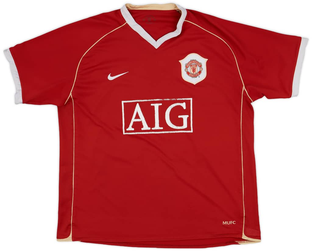 2006-07 Manchester United Home Shirt Solskjaer #20 - 5/10 - (XL)