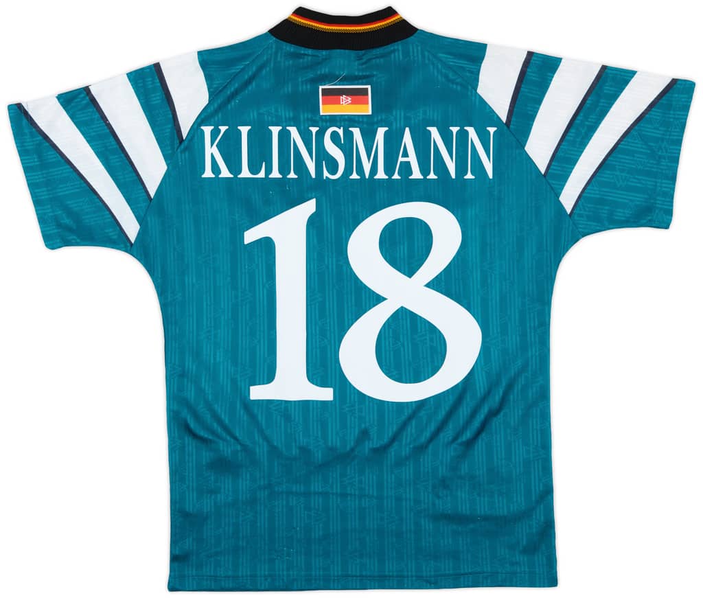 1996-98 Germany Away Shirt Klinsmann #18 - 8/10 - (S)