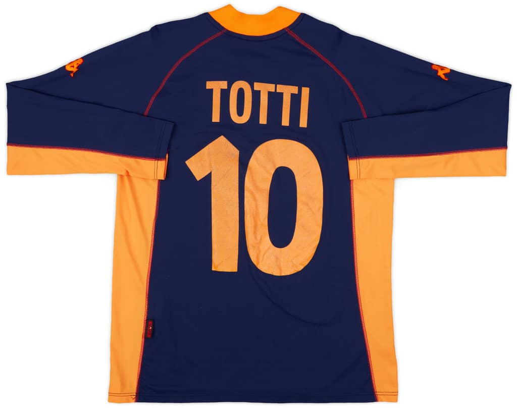 2001-02 Roma Third L/S Shirt Totti #10 - 6/10 - (XL)