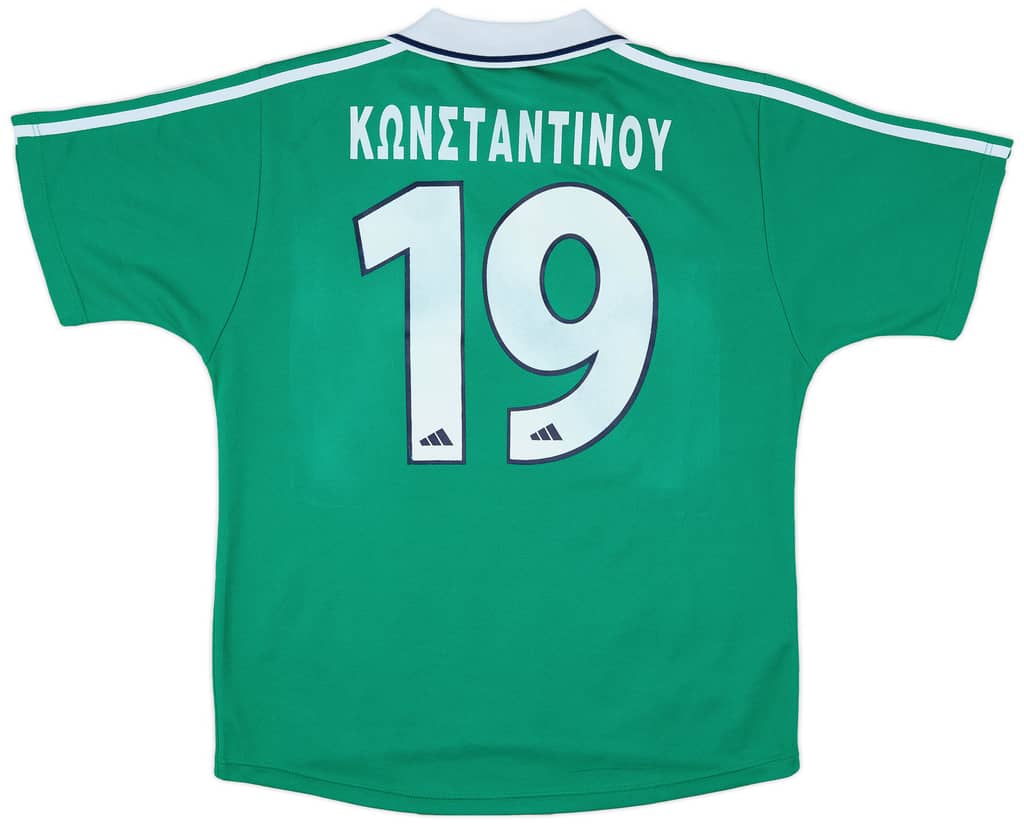 2000-01 Panathinaikos Home Shirt Konstantinou #19 - 9/10 - (S)