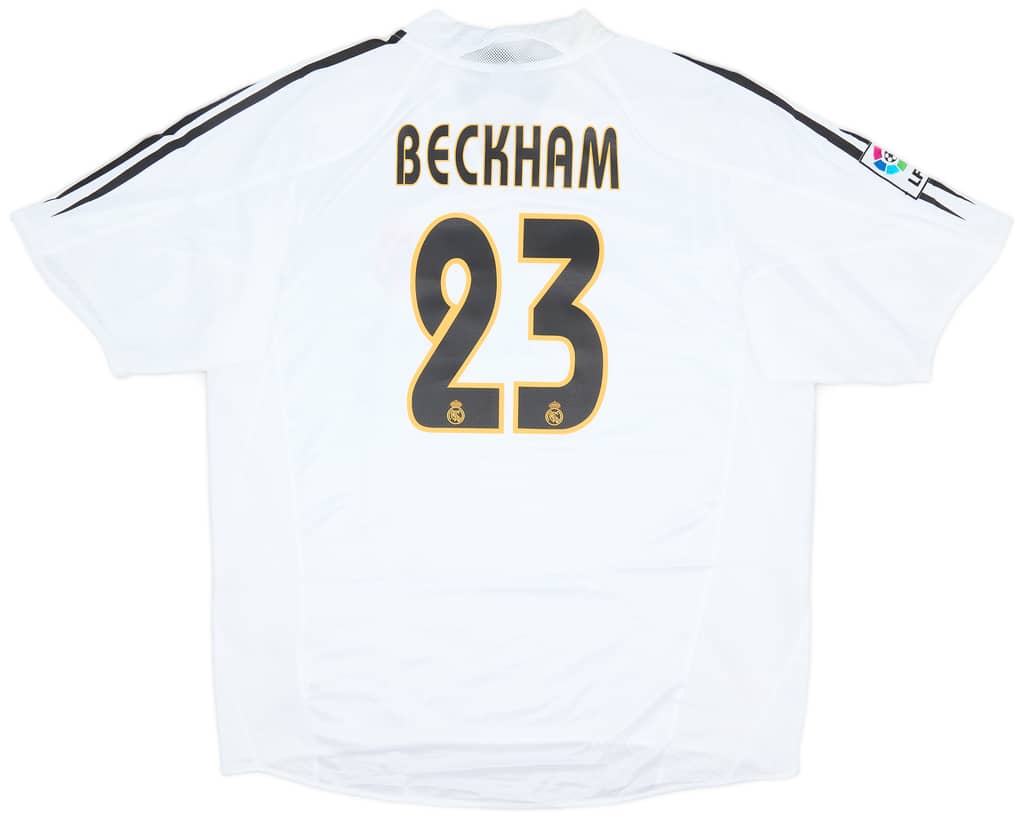 2004-05 Real Madrid Home Shirt Beckham #23 (XL)