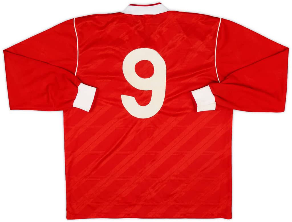 1989-90 Merthyr Tydfil Match Issue Away L/S Shirt #9
