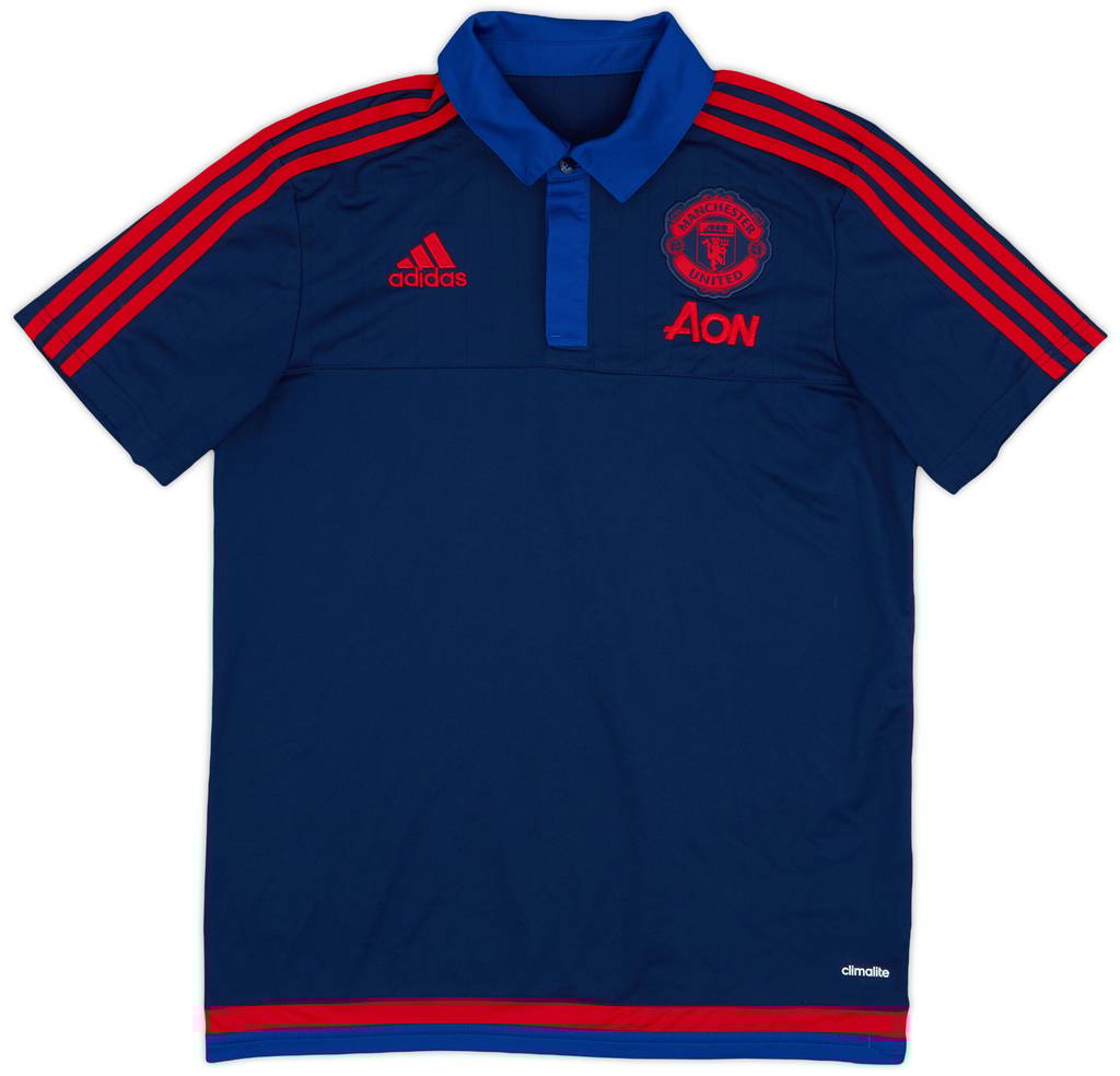 2015-16 Manchester United adidas Polo Shirt - 9/10 - (M)