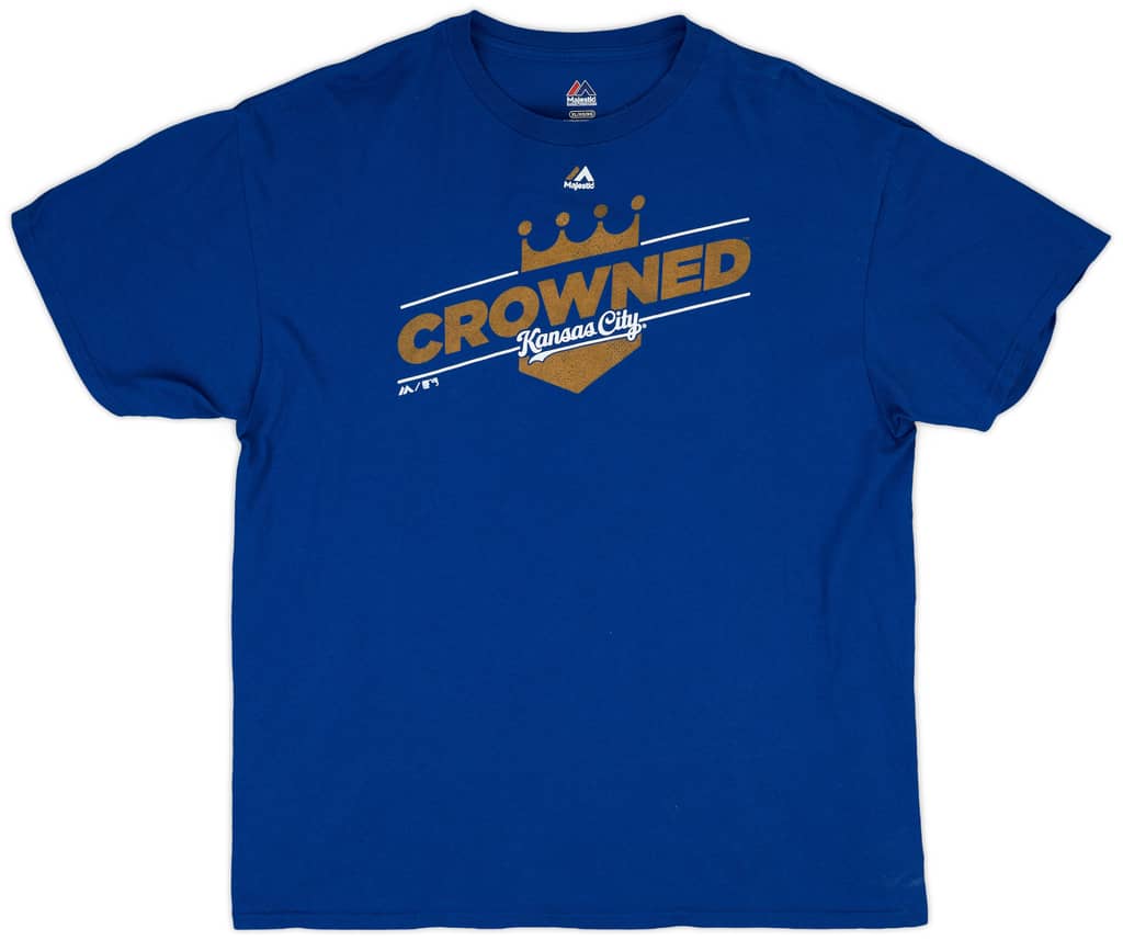 2015 Kansas City Royals 'Crowned' Majestic Tee - 9/10 - (XL)