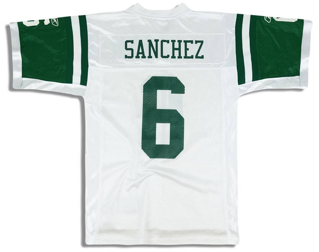 2009-11 New York Jets Sanchez #6 Reebok On Field Jersey (Away) Y