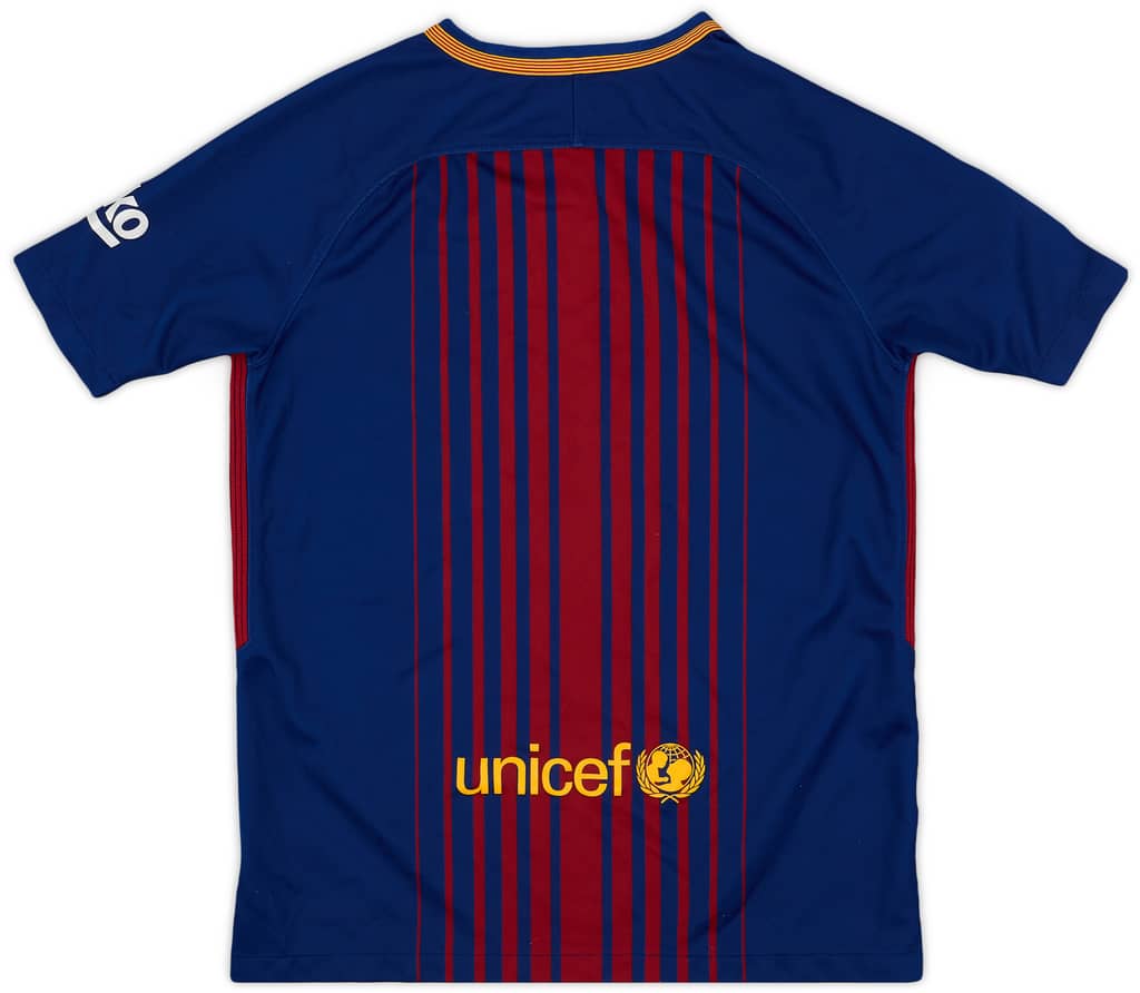 2017-18 Barcelona Home Shirt - 8/10 - (L.Boys)