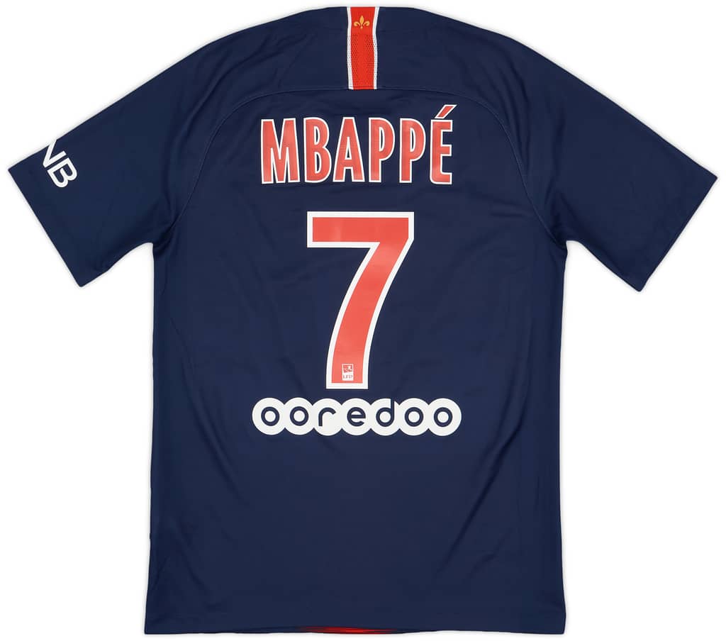 2018-19 Paris Saint-Germain Home Shirt Mbappe #7 - 8/10 - (S)