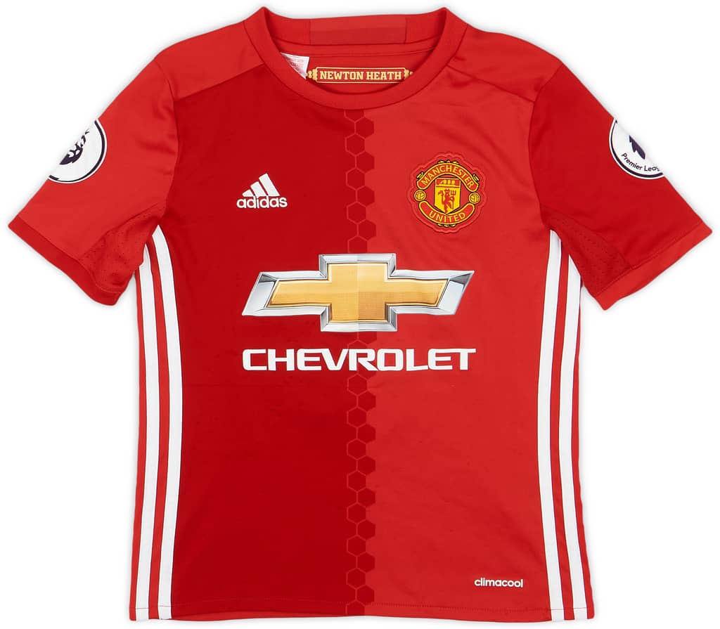2016-17 Manchester United Home Shirt Pogba #6 - 7/10 - (S.Boys)