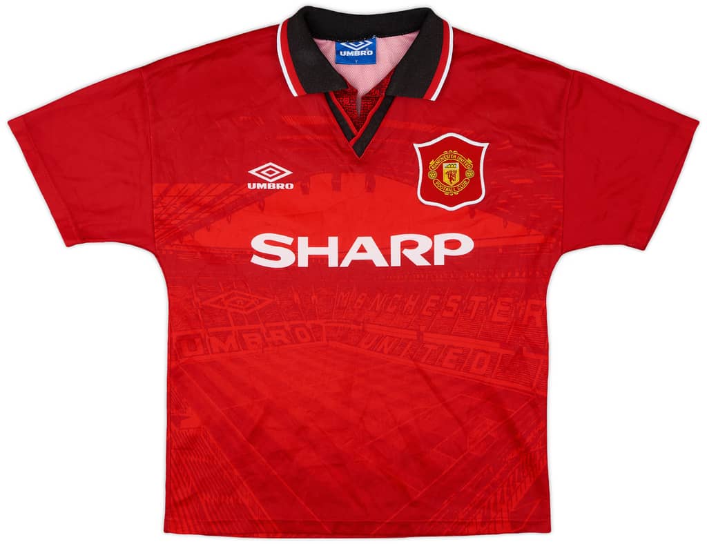 1994-96 Manchester United Home Shirt - 8/10 - (Y)