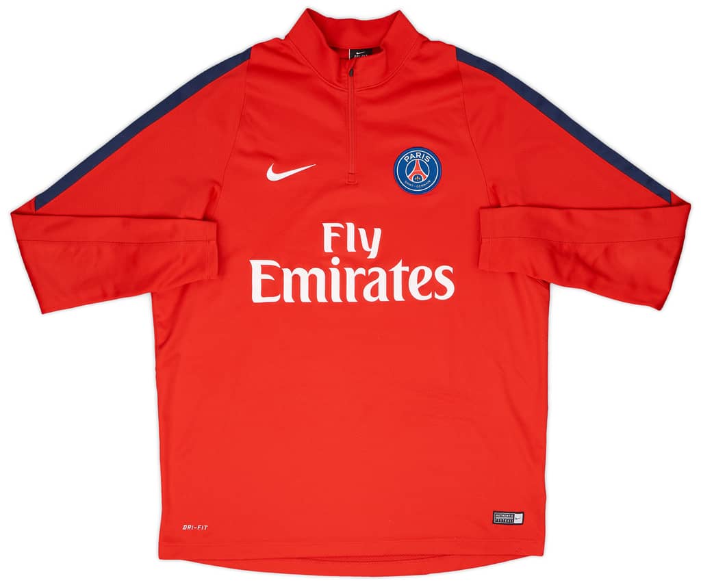2016-17 Paris Saint-Germain Nike 1/4 Zip Drill Top - 8/10 - (XL)