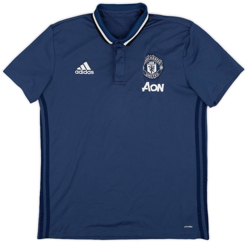 2016-17 Manchester United adidas Polo Shirt - 7/10 - (L)