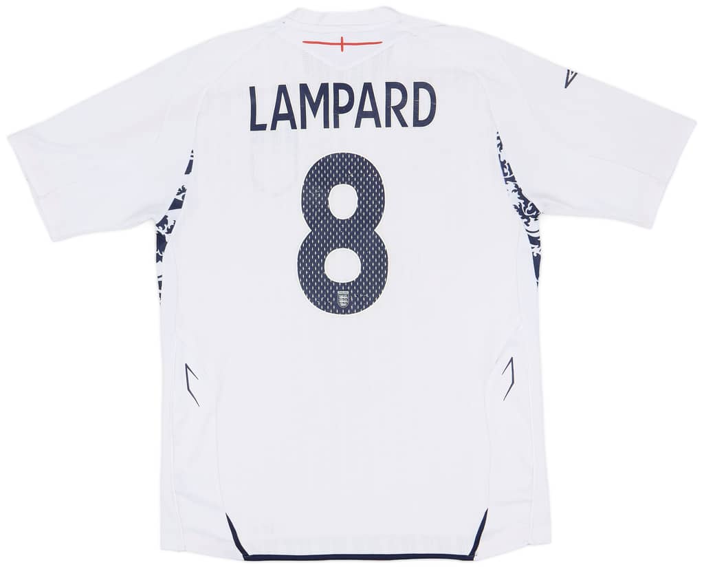 2007-09 England Home Shirt Lampard #8 - 6/10 - (L)