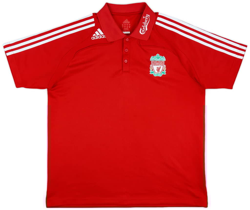 2008-09 Liverpool adidas Polo Shirt - 8/10 - (L)
