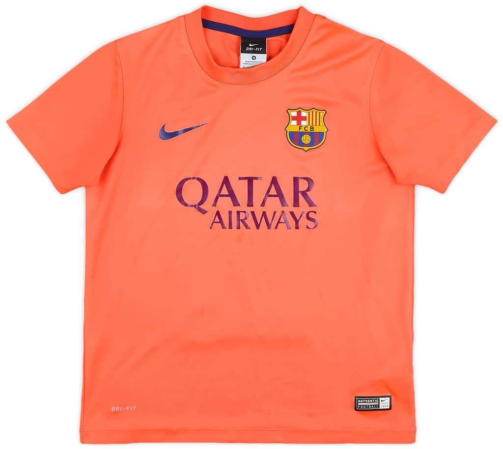 2014-15 Barcelona Basic Away Shirt - 7/10 - (M.Boys)