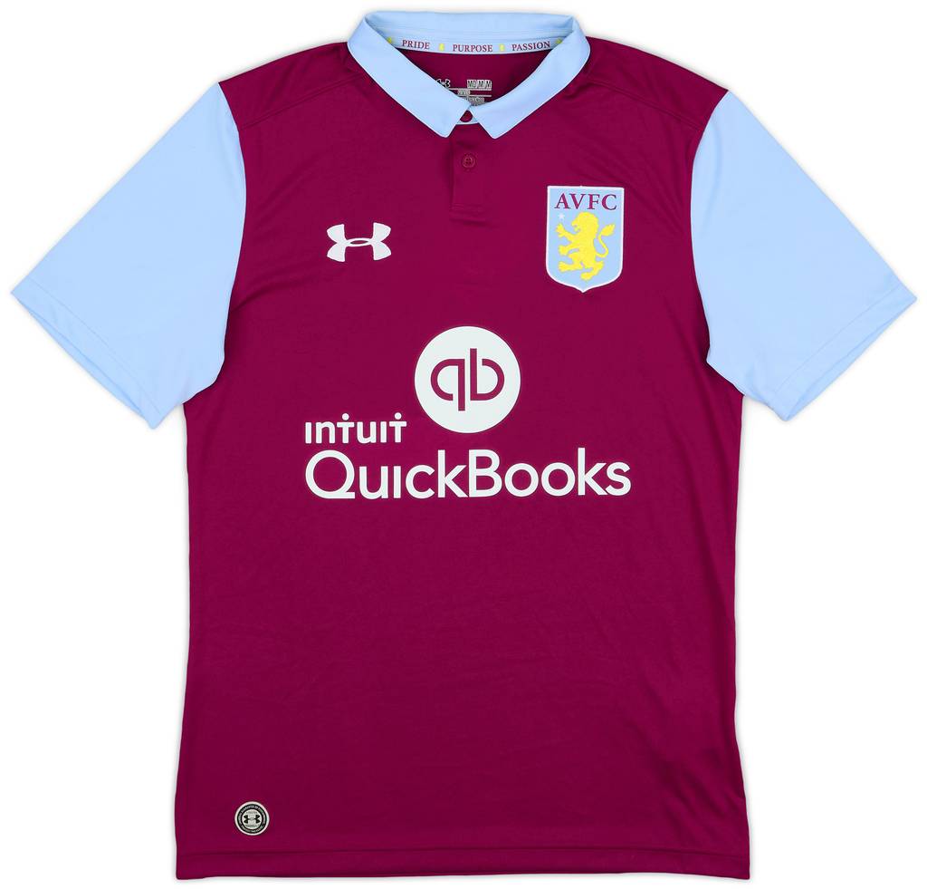 2016-17 Aston Villa Home Shirt - 8/10 - (M)
