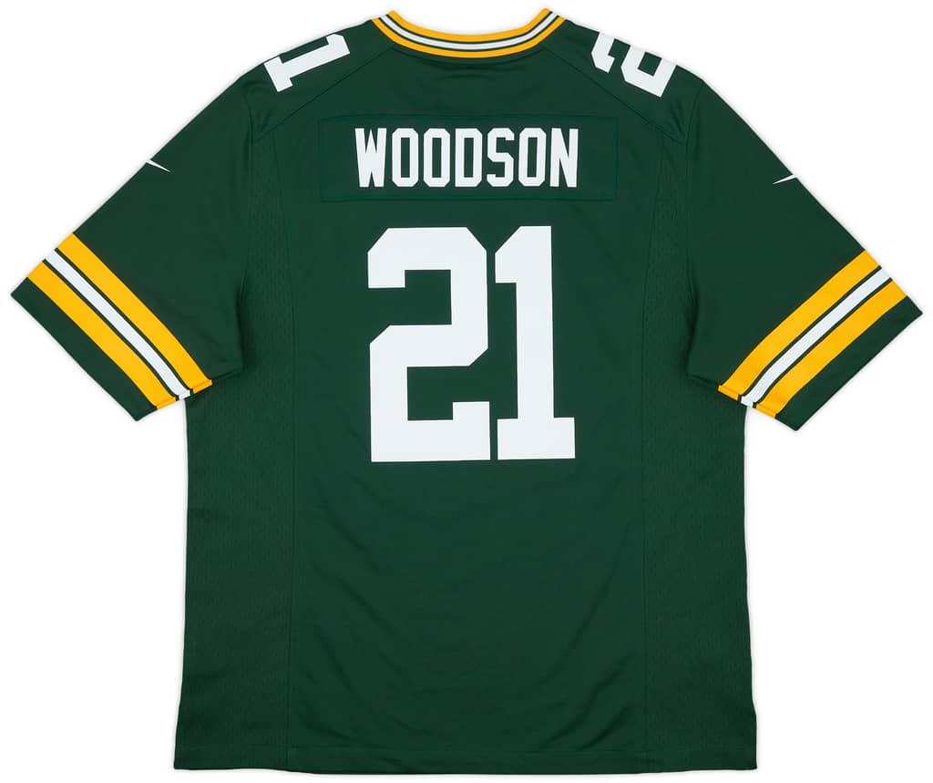 2012 Green Bay Packers Woodson #21 Nike Game Home Jersey - 8/10 - (L)