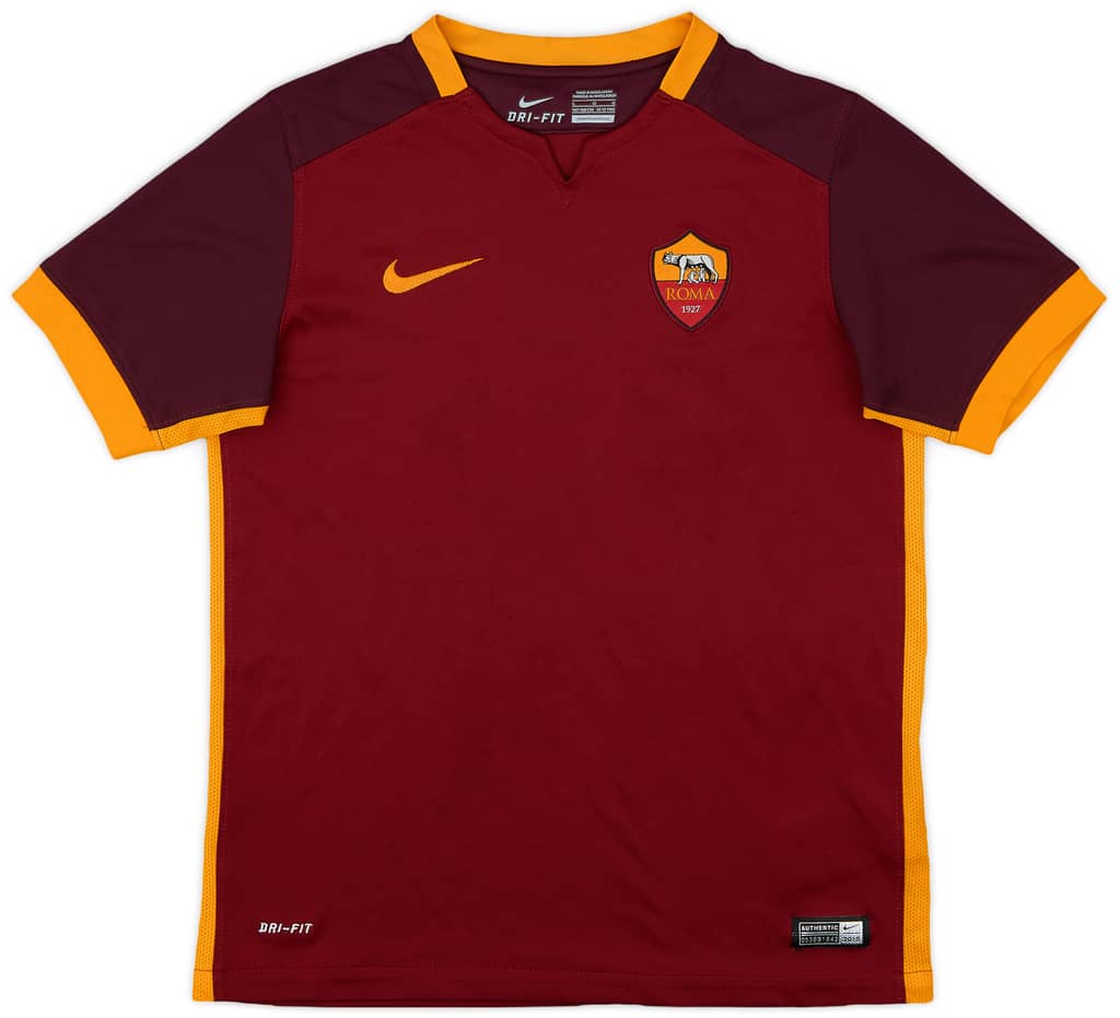 2015-16 Roma Home Shirt - 7/10 - (L.Boys)