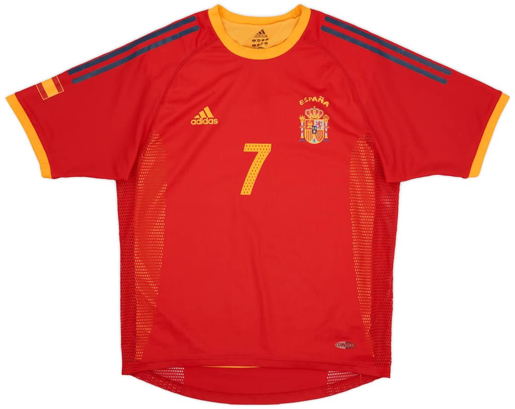 2002-04 Spain Player Issue Home Shirt Raul #7 - 6/10 - (M)