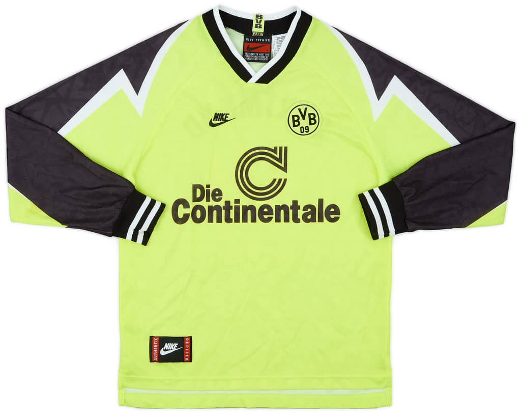 1995-96 Borussia Dortmund L/S Home Shirt - 8/10 - (L.Boys)