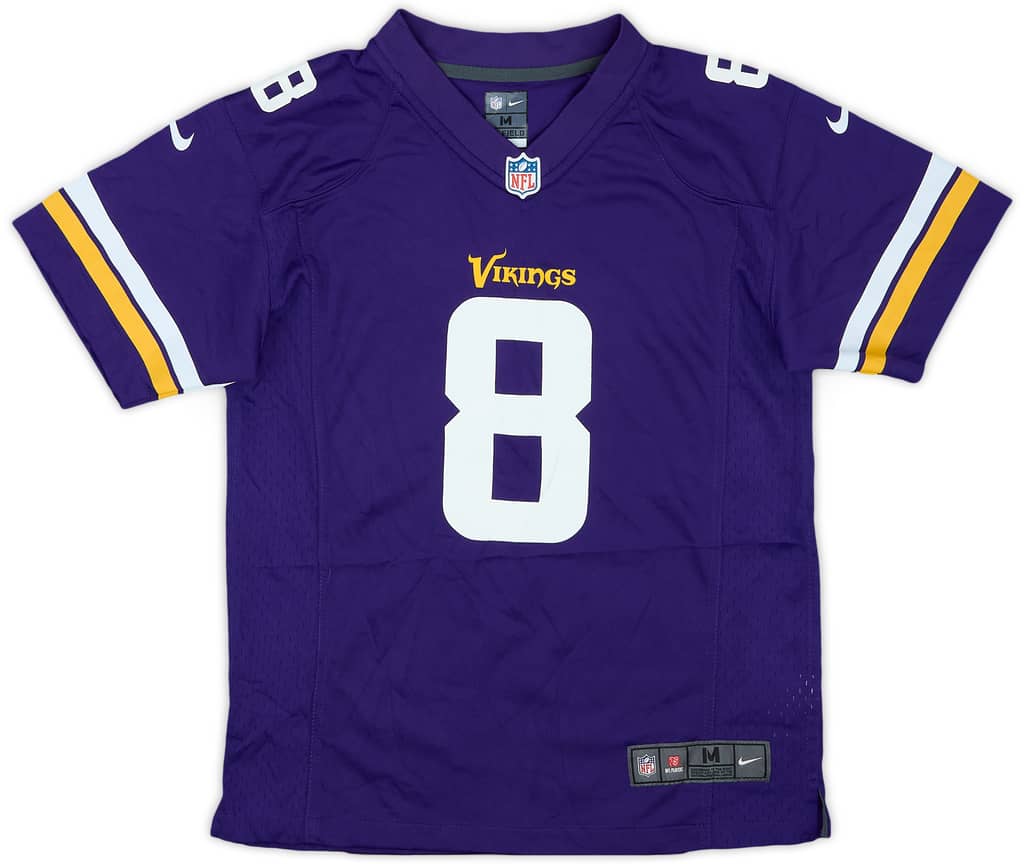 2016-17 Minnesota VIkings Bradford #8 Nike Game Home Jersey - 7/10 - (M.Boys)