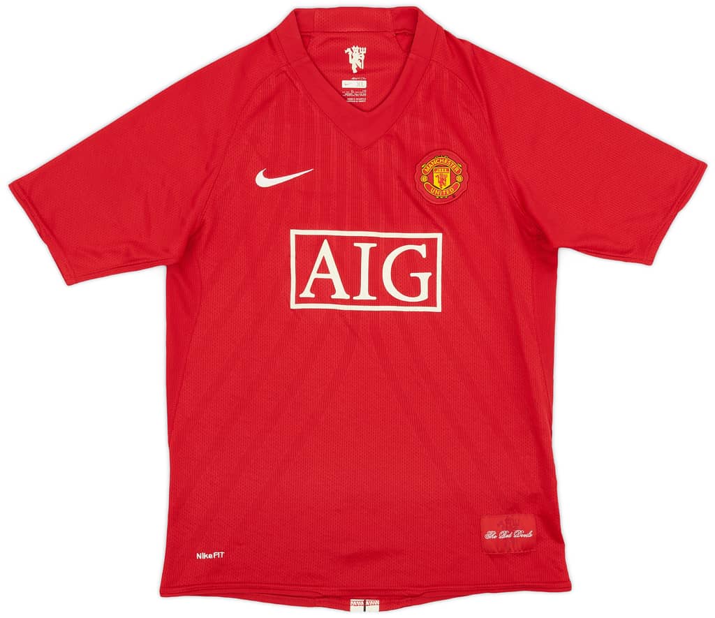2007-09 Manchester United Home Shirt - 5/10 - (XL.Boys)