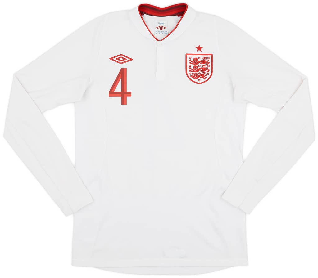 2012-13 England Home L/S Shirt Gerrard #4 - 6/10 - (S)