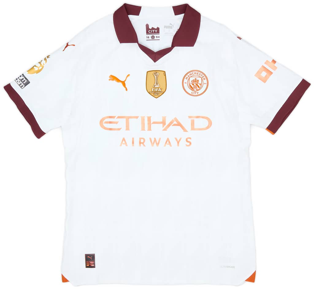 2023-24 Manchester City Match Issue Away Shirt Wright #56