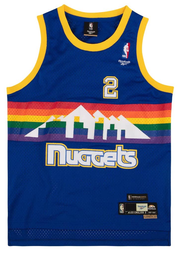 1987-88 Denver Nuggets English #2 Reebok Hardwood Classics Swingman Jersey (Away) Y