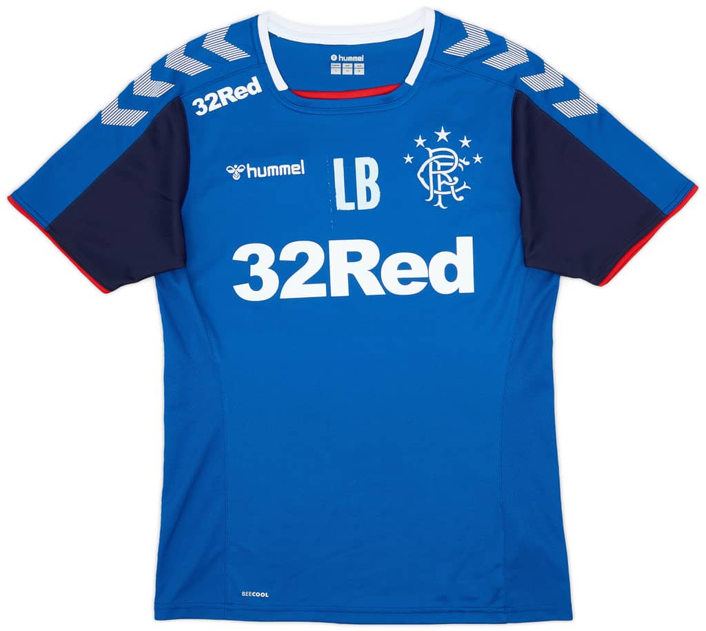 2018-19 Rangers Staff Issue Hummel Training Shirt 'LB' - 7/10 - (S)